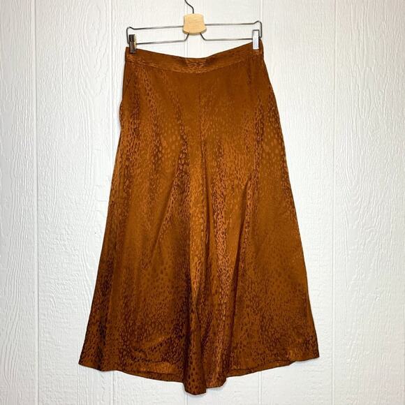 A.L.C. Jameson High Waist Bronze Silk Culottes NWT SIZE US 4 - Picture 3 of 8